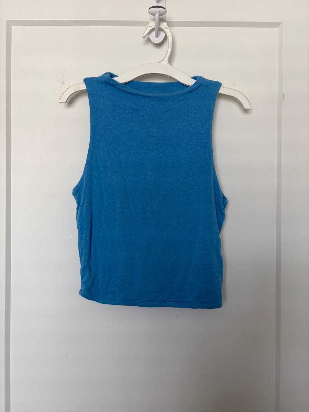 Blue Sleeveless Tank Top - Women's Casual Crop